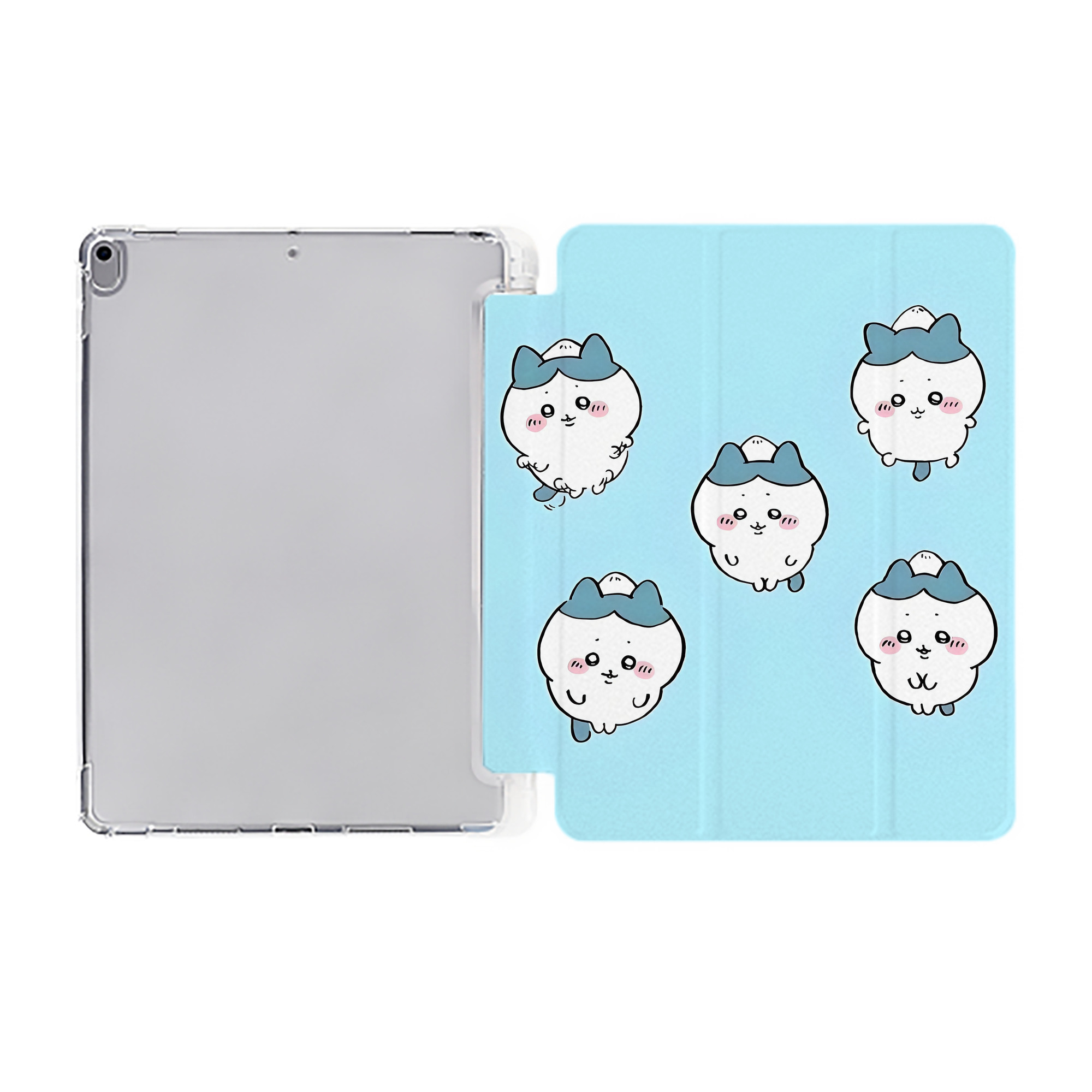 （画像用） ちいかわ Chii-kawa IPad ケース ペン収納付き 三つ折りスタンド PUレザー×シリコン 対応機種9.5/10.5/10.9インチ